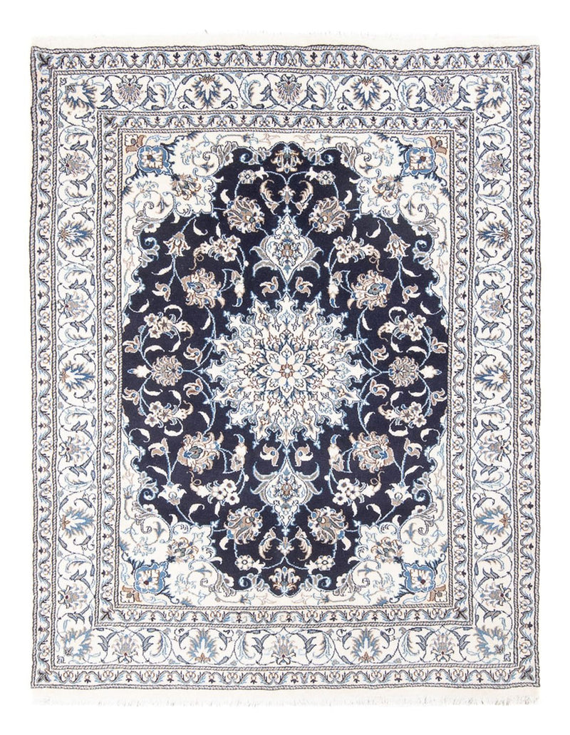 Alfombra Persa - Nain - Real - 197 x 151 cm - azul oscuro