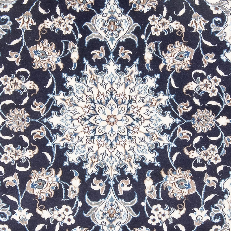 Alfombra Persa - Nain - Real - 197 x 151 cm - azul oscuro