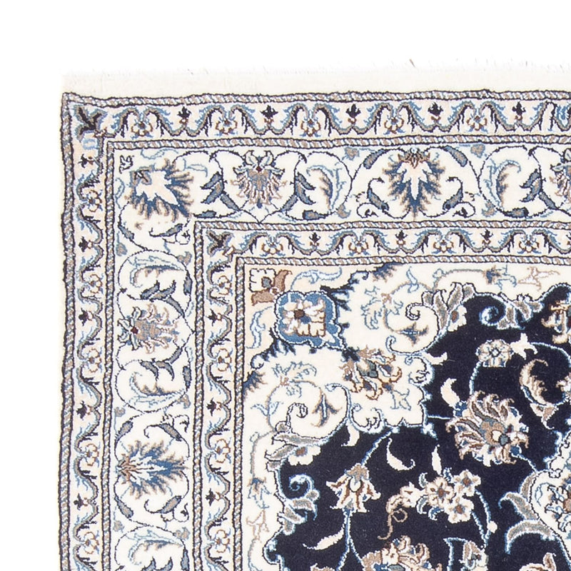 Alfombra Persa - Nain - Real - 197 x 151 cm - azul oscuro