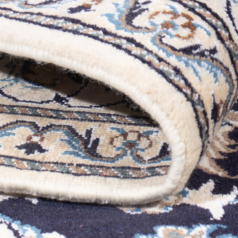 Alfombra Persa - Nain - Real - 197 x 151 cm - azul oscuro