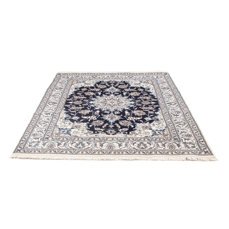 Alfombra Persa - Nain - Real - 197 x 151 cm - azul oscuro