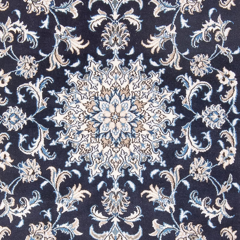 Alfombra Persa - Nain - Real - 212 x 146 cm - azul oscuro