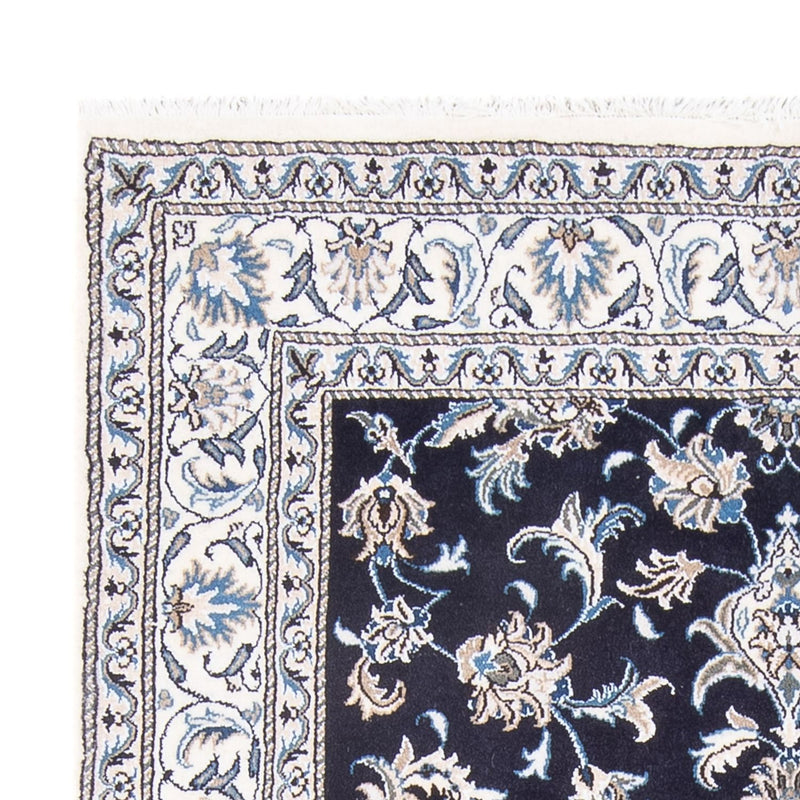 Alfombra Persa - Nain - Real - 212 x 146 cm - azul oscuro