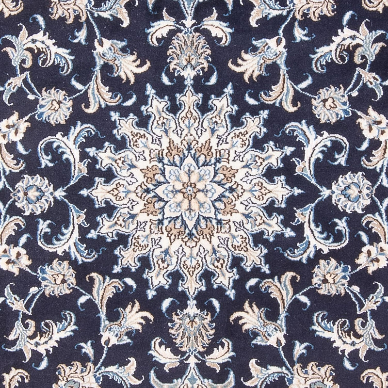Alfombra Persa - Nain - Real - 200 x 146 cm - azul oscuro
