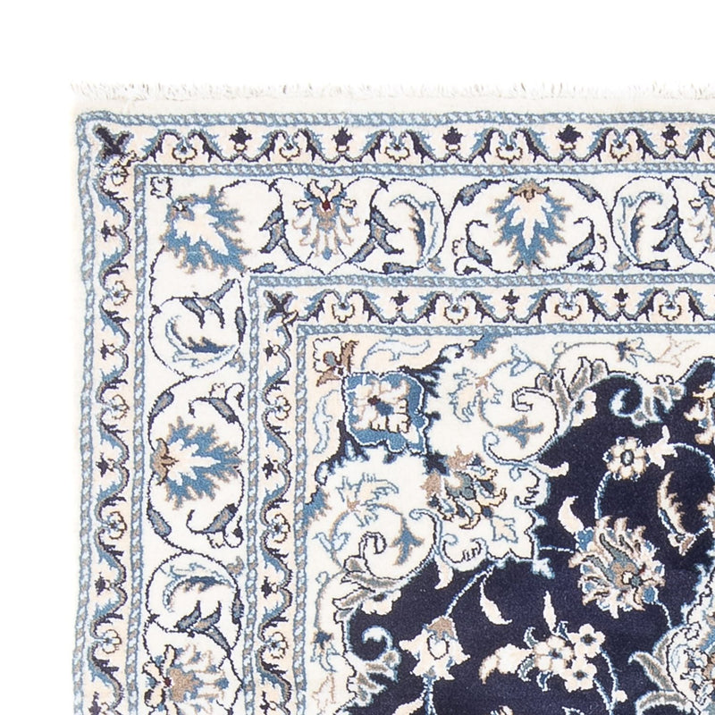 Alfombra Persa - Nain - Real - 200 x 147 cm - azul oscuro