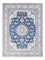 Alfombra Persa - Nain - Real - 205 x 149 cm - azul oscuro