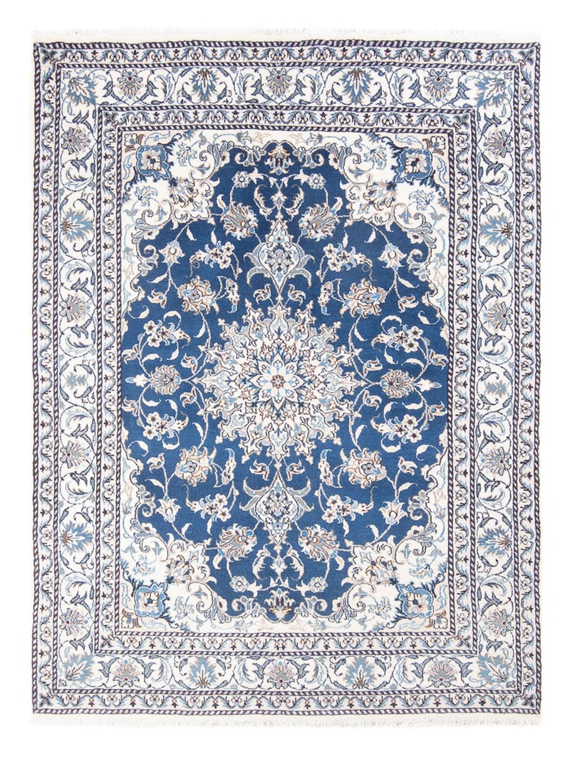 Alfombra Persa - Nain - Real - 205 x 149 cm - azul oscuro