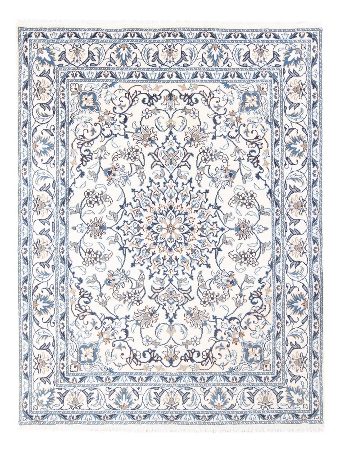 Alfombra Persa - Nain - Real - 202 x 149 cm - crema