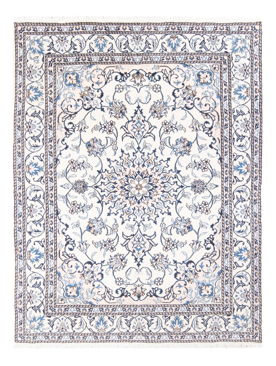 Alfombra Persa - Nain - Real - 197 x 147 cm - crema