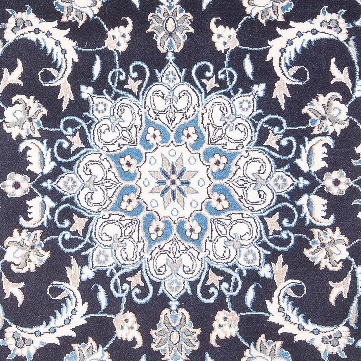 Alfombra persa - Nain - 200 x 115 cm - azul oscuro