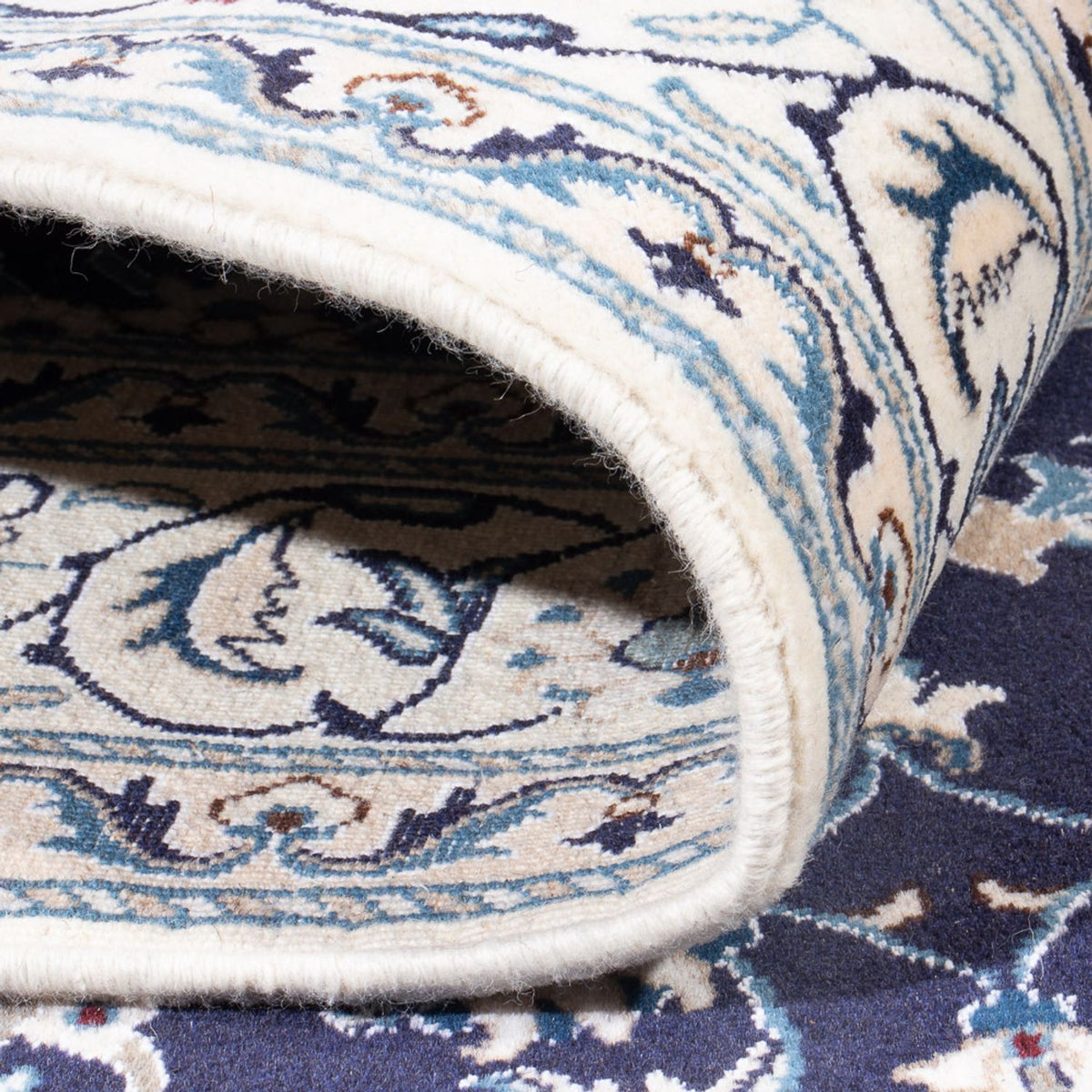 Alfombra persa - Nain - 234 x 168 cm - azul oscuro