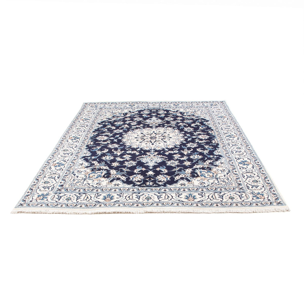 Alfombra persa - Nain - 234 x 168 cm - azul oscuro