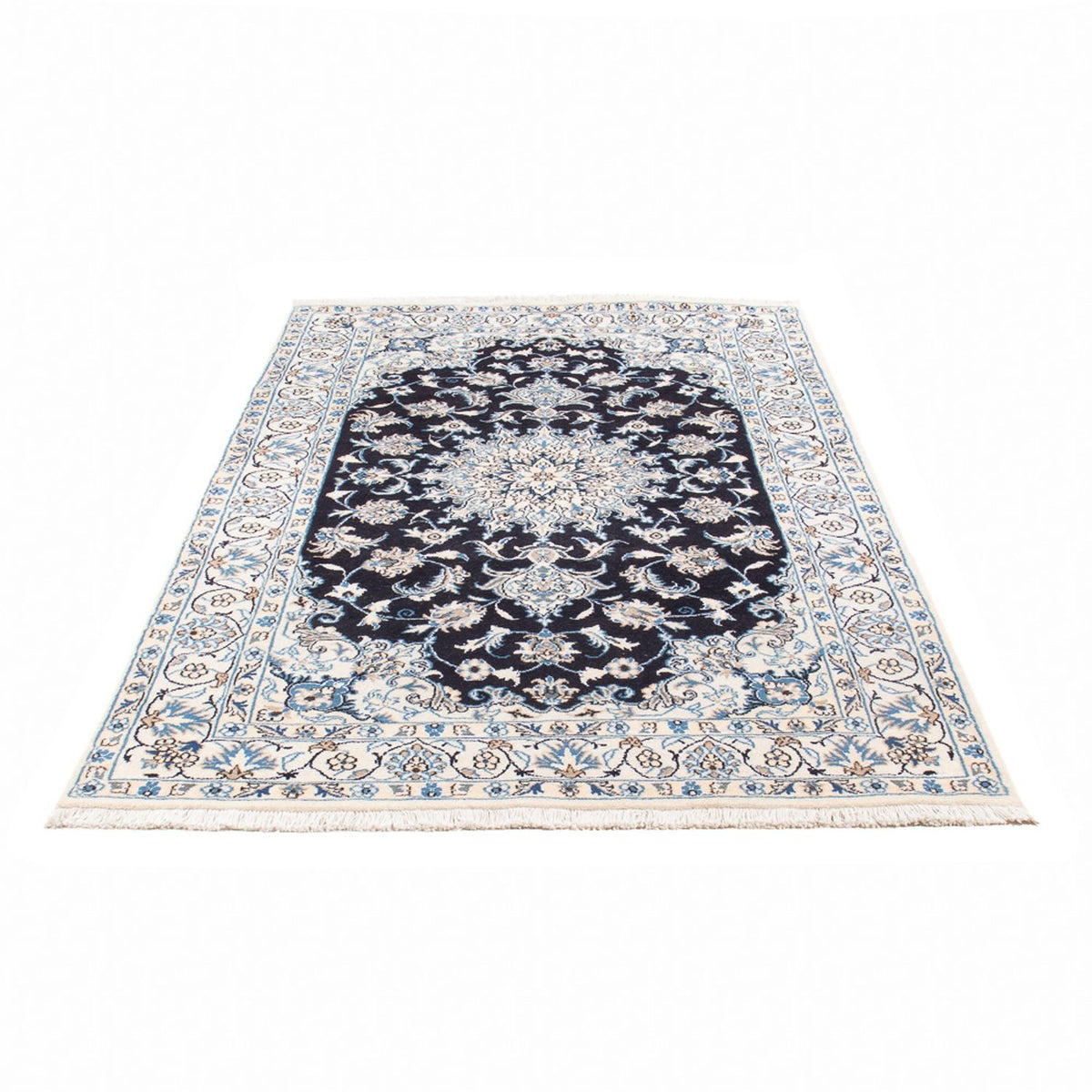 Alfombra persa - Nain - 228 x 172 cm - azul oscuro