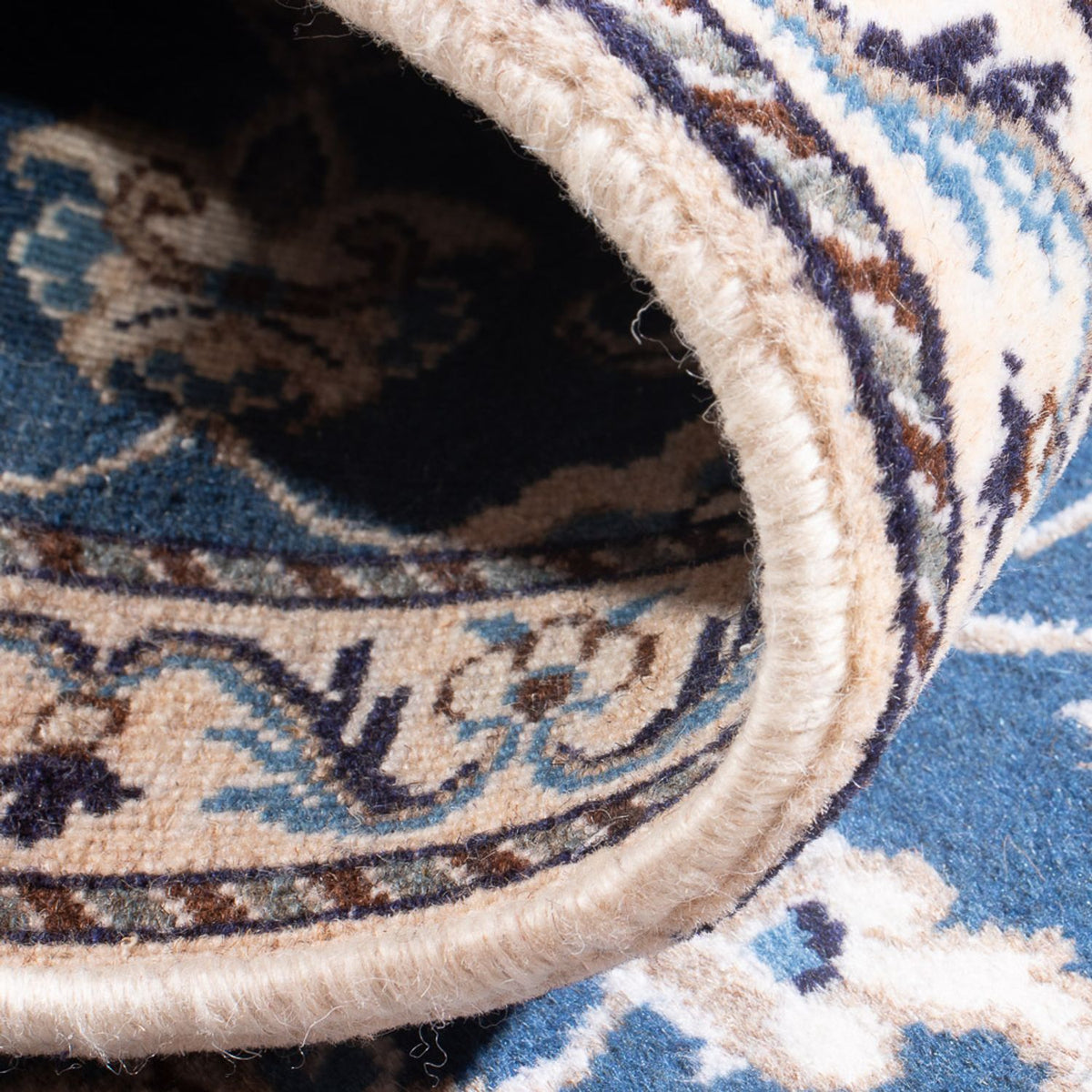 Alfombra persa - Nain - 140 x 70 cm - azul