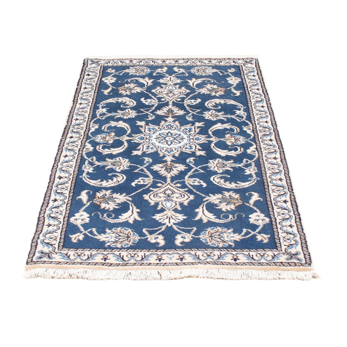 Alfombra persa - Nain - 140 x 70 cm - azul