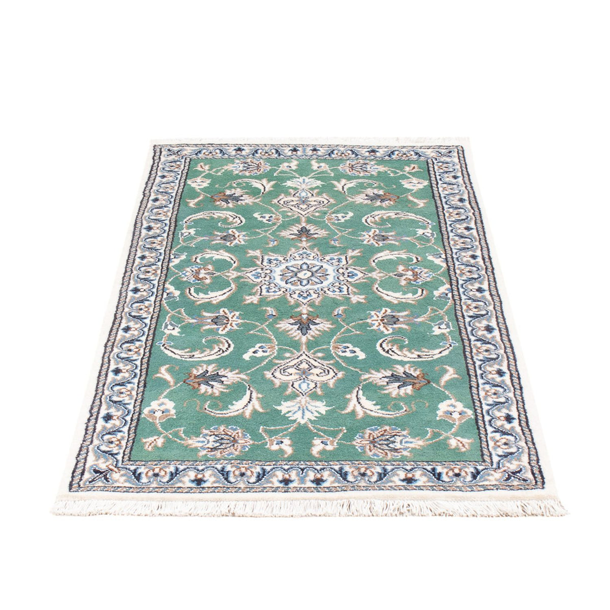 Alfombra persa - Nain - 140 x 70 cm - verde