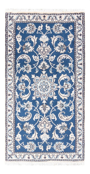 Alfombra persa - Nain - 134 x 69 cm - azul