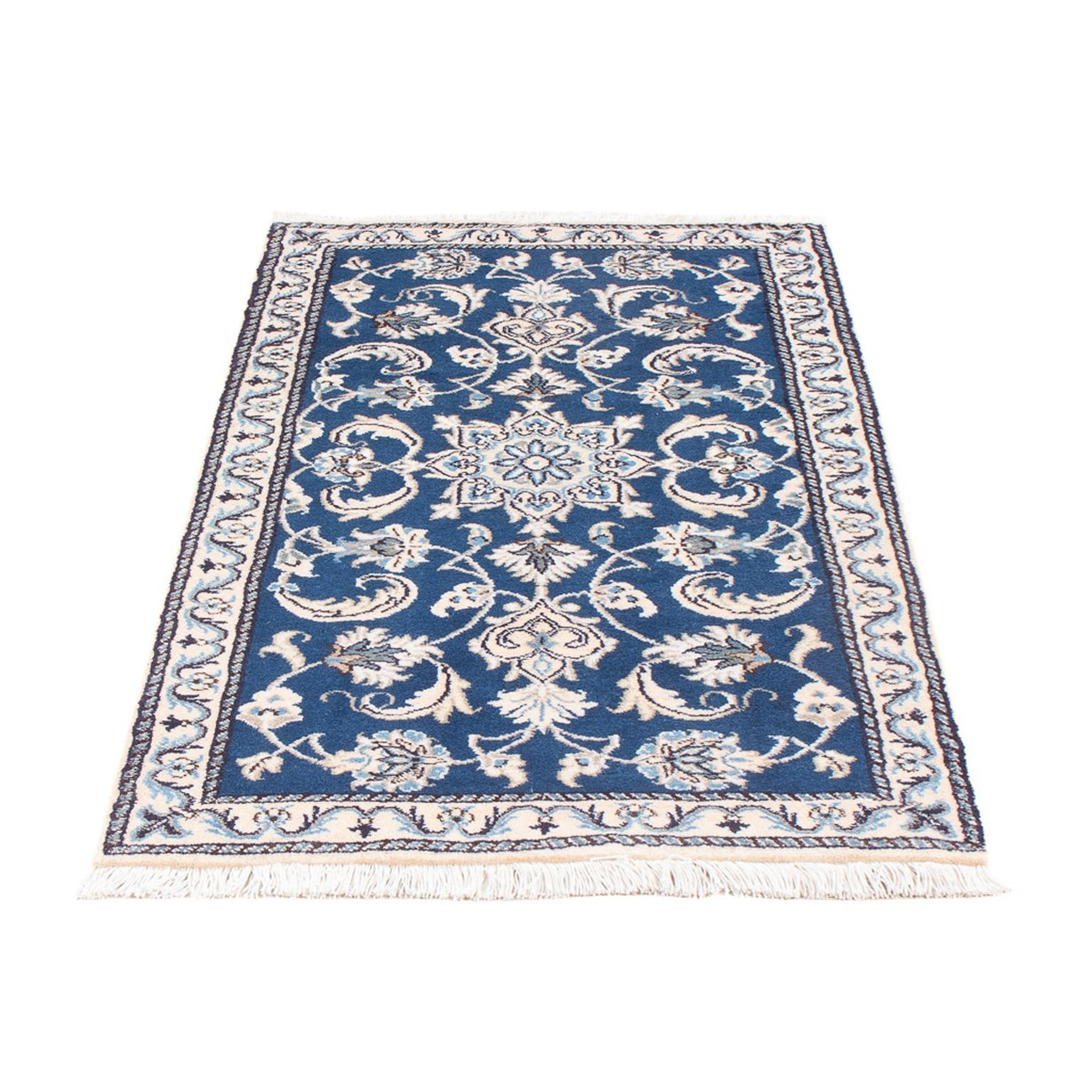 Alfombra persa - Nain - 134 x 69 cm - azul