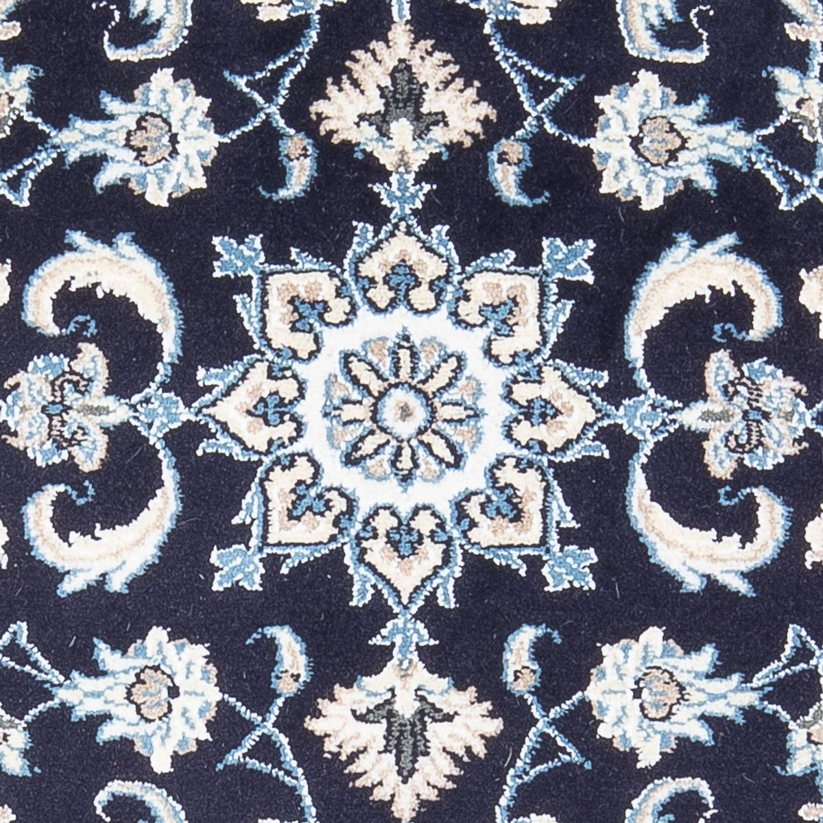 Alfombra persa - Nain - 137 x 69 cm - azul oscuro