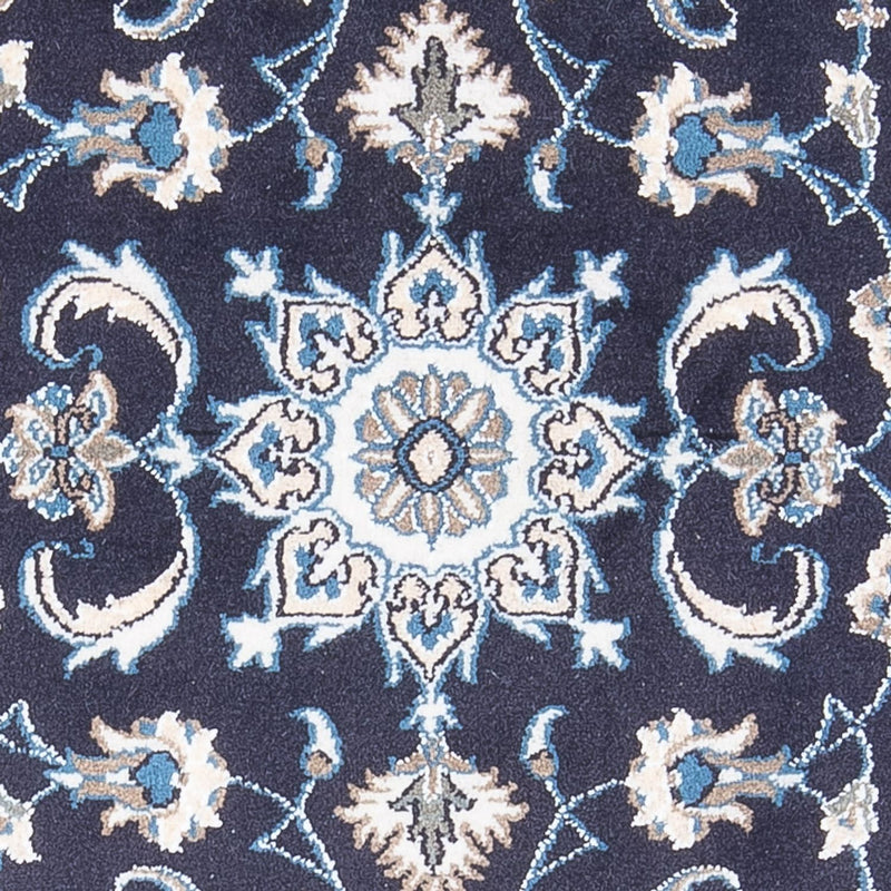 Alfombra persa - Nain - 138 x 69 cm - azul oscuro