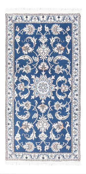 Alfombra persa - Nain - 140 x 70 cm - azul