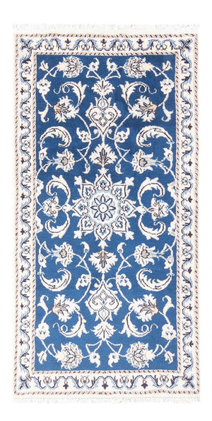 Alfombra persa - Nain - 135 x 70 cm - azul