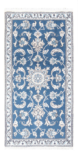 Alfombra persa - Nain - 142 x 70 cm - azul