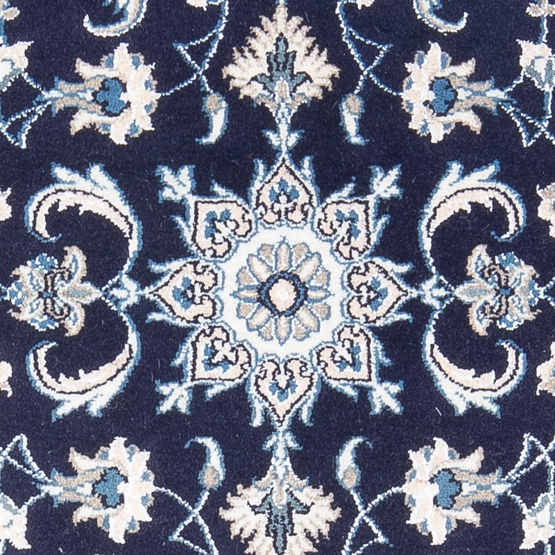Alfombra persa - Nain - 141 x 70 cm - azul oscuro