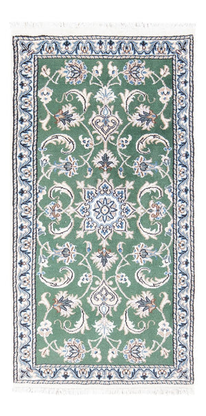 Alfombra persa - Nain - 138 x 70 cm - verde