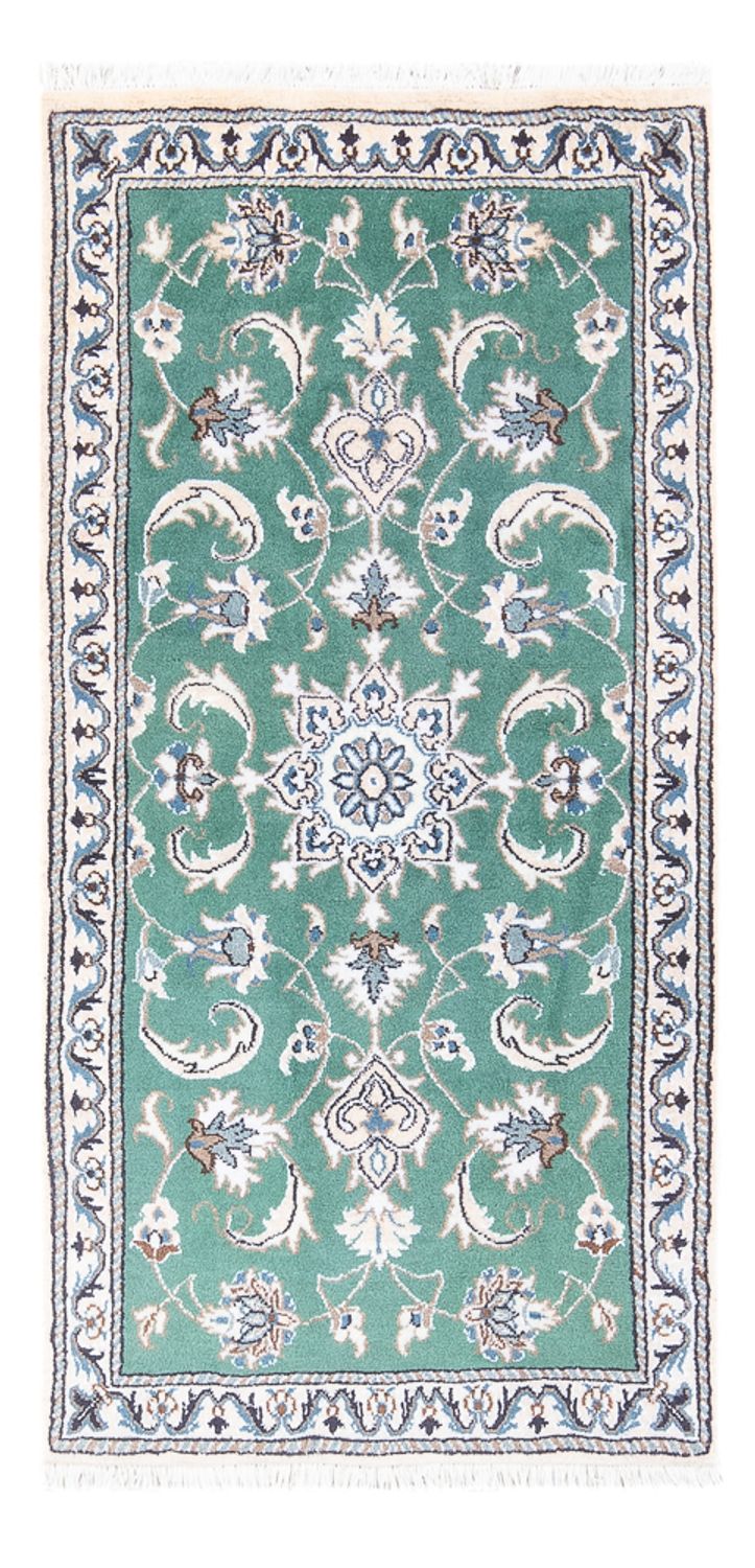 Alfombra persa - Nain - 141 x 68 cm - verde
