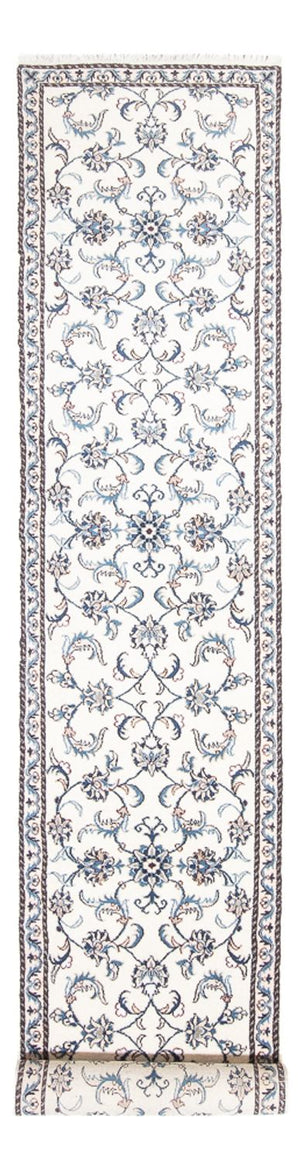 Alfombra de pasillo Alfombra persa - Nain - 392 x 78 cm - crema
