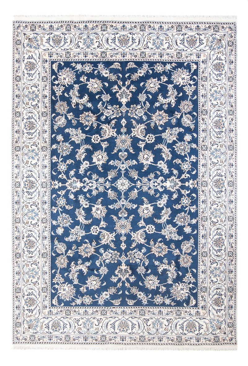 Alfombra persa - Nain - 293 x 194 cm - azul oscuro
