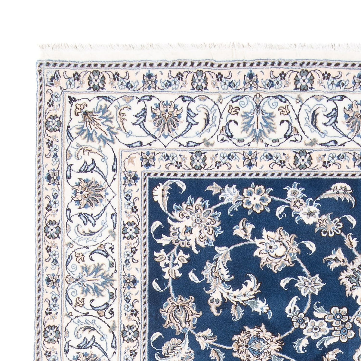 Alfombra persa - Nain - 293 x 194 cm - azul oscuro