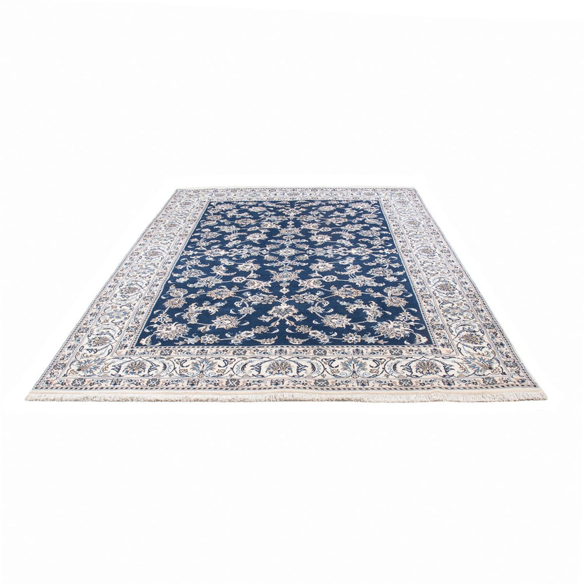 Alfombra persa - Nain - 293 x 194 cm - azul oscuro