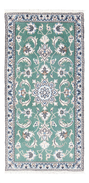 Alfombra persa - Nain - 138 x 66 cm - verde