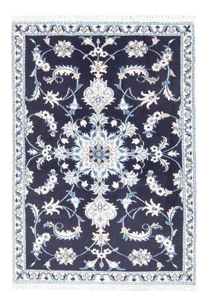 Alfombra persa - Nain - 135 x 92 cm - azul oscuro
