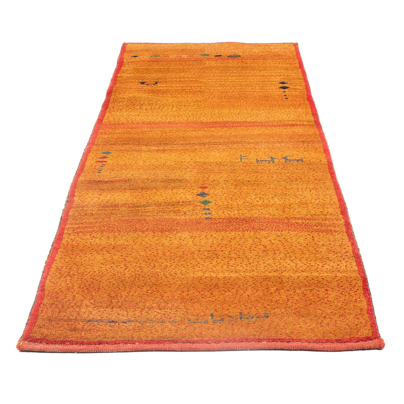 Alfombra de pasillo Alfombra Gabbeh - Persa - 258 x 85 cm - naranja
