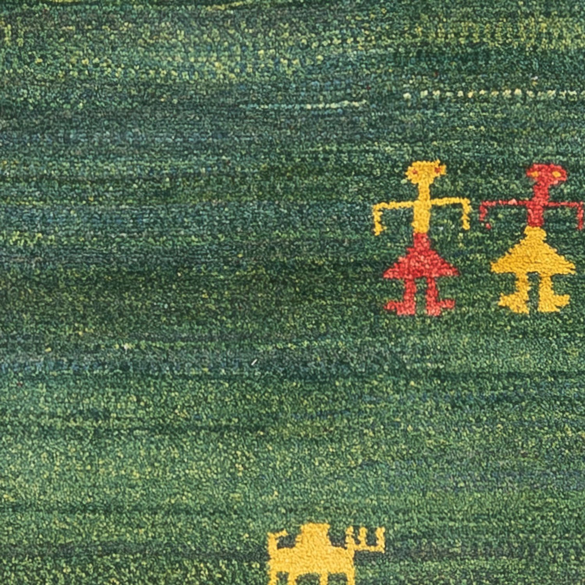 Alfombra de pasillo Alfombra Gabbeh - Persa - 202 x 78 cm - verde