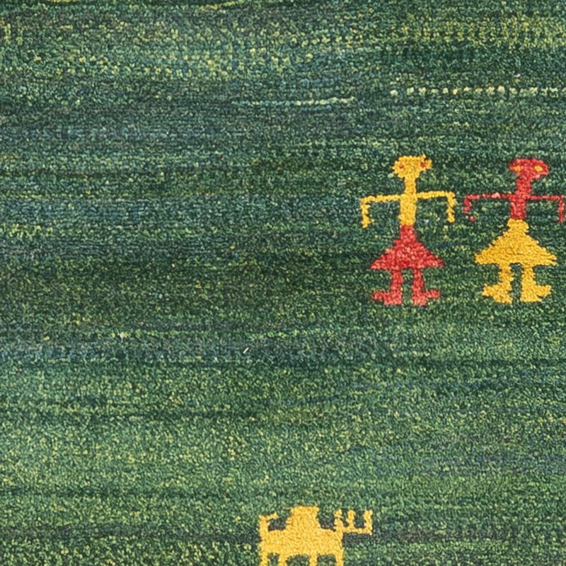Alfombra de pasillo Alfombra Gabbeh - Persa - 202 x 78 cm - verde