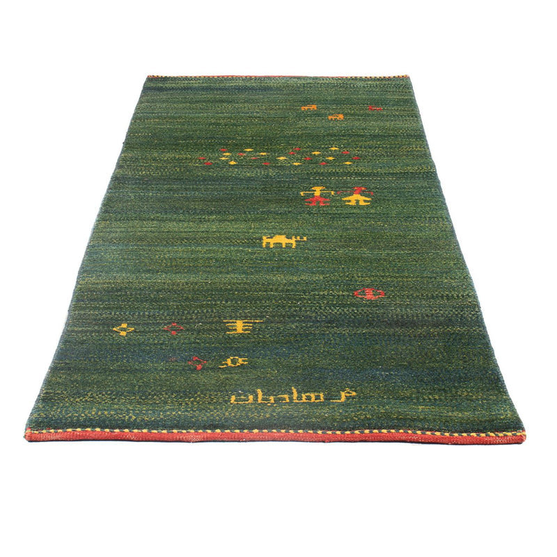 Alfombra de pasillo Alfombra Gabbeh - Persa - 202 x 78 cm - verde