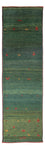 Alfombra de pasillo Alfombra Gabbeh - Persa - 270 x 75 cm - verde oscuro