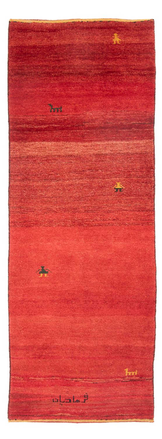 Alfombra de pasillo Alfombra Gabbeh - Persa - 227 x 85 cm - rojo