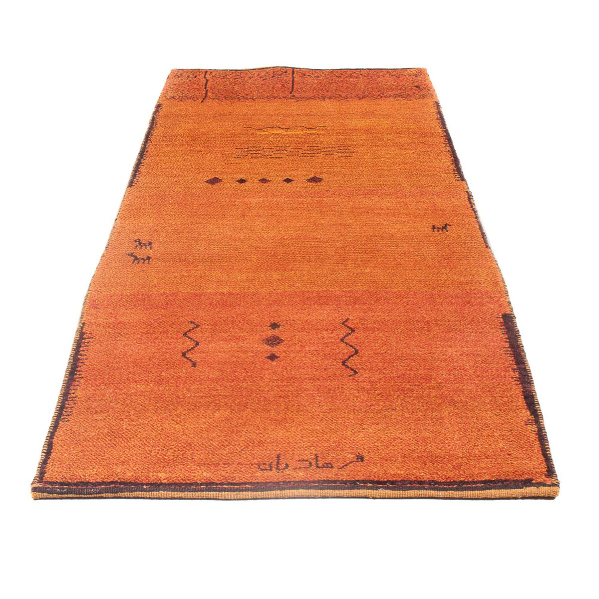 Alfombra de pasillo Alfombra Gabbeh - Persa - 247 x 87 cm - terracota