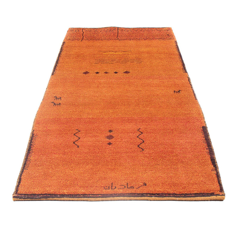 Alfombra de pasillo Alfombra Gabbeh - Persa - 247 x 87 cm - terracota