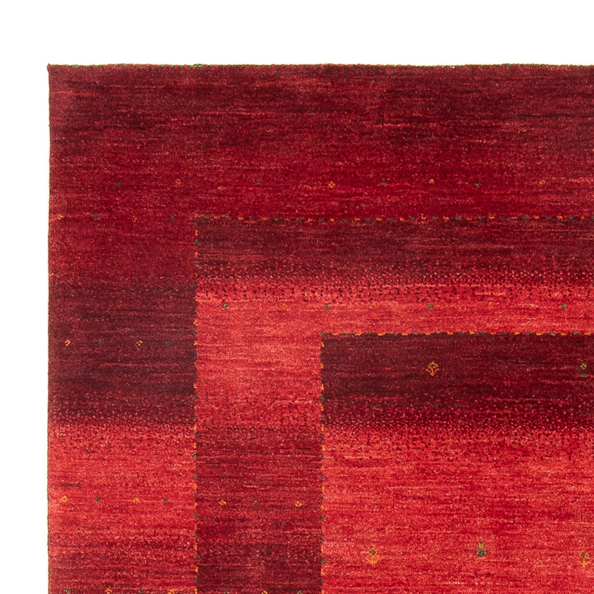 Alfombra Gabbeh - Loribaft Persa - 204 x 155 cm - rojo