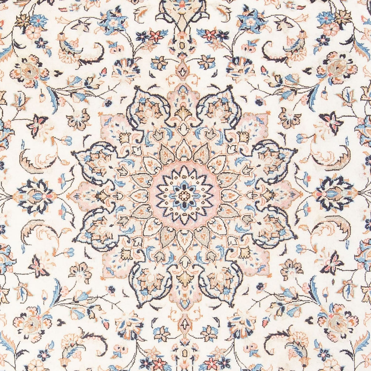 Alfombra persa - Keshan - 293 x 195 cm - crema