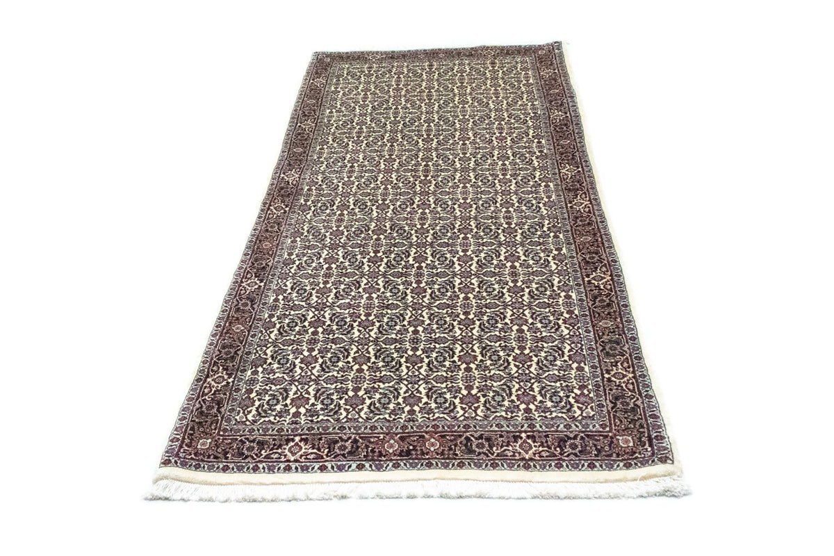 Alfombra de pasillo Alfombra persa - Bidjar - 254 x 94 cm - beige