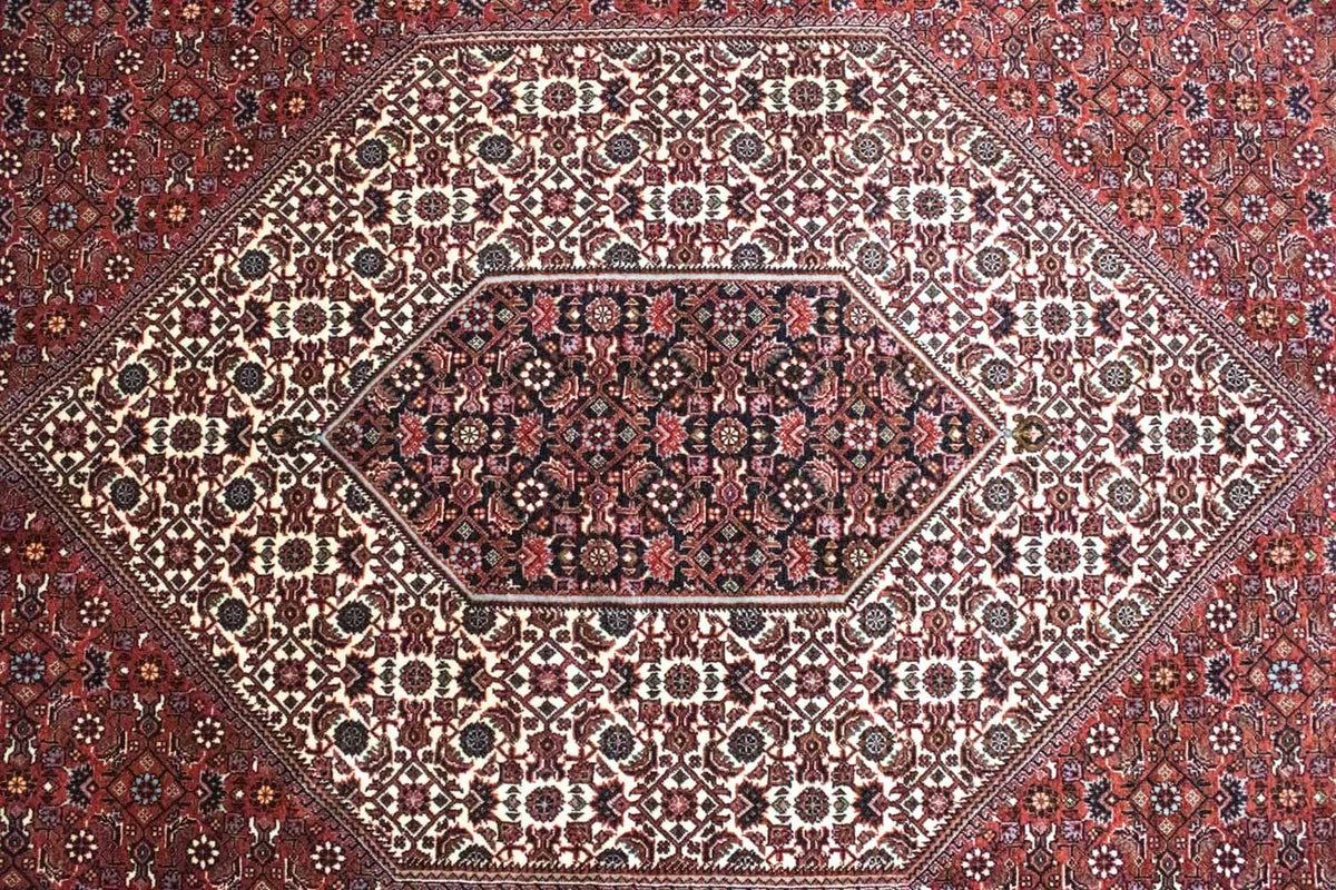 Alfombra persa - Bidjar - 291 x 205 cm - rojo