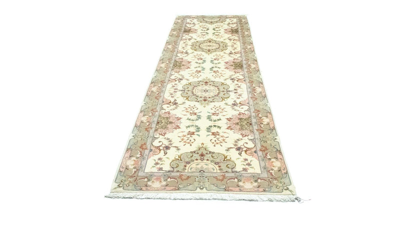 Alfombra de pasillo Alfombra persa - Tabriz - 337 x 90 cm - beige
