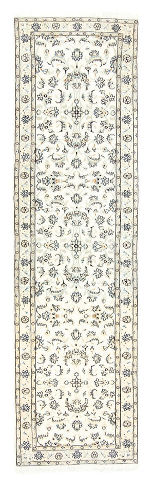Alfombra de pasillo Alfombra Persa - Nain - Real - 295 x 81 cm - blanco natural